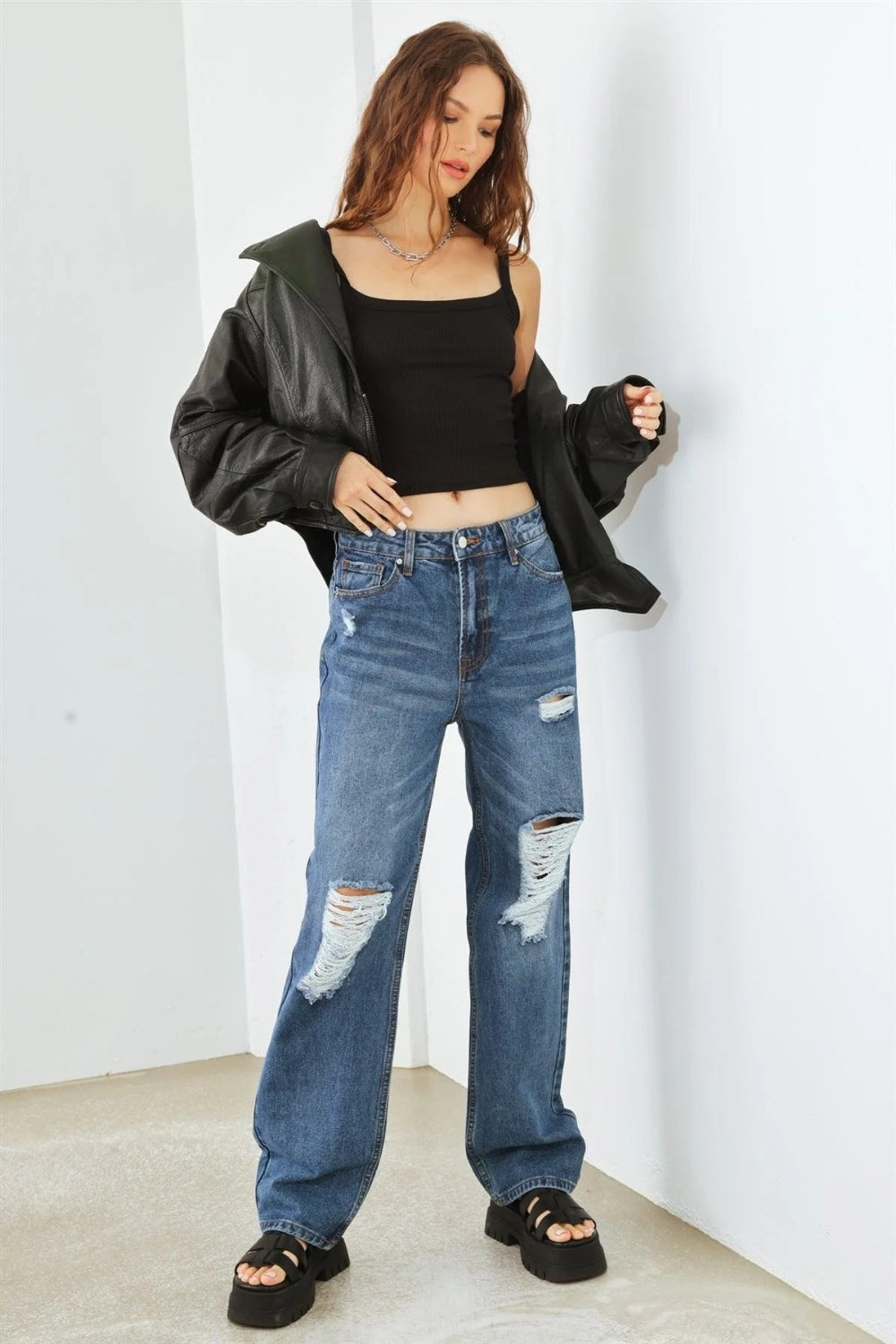 Hammer Distressed High Waist Jeans