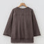 Mineral Wash Reverse Seam 3/4 Sleeve Top