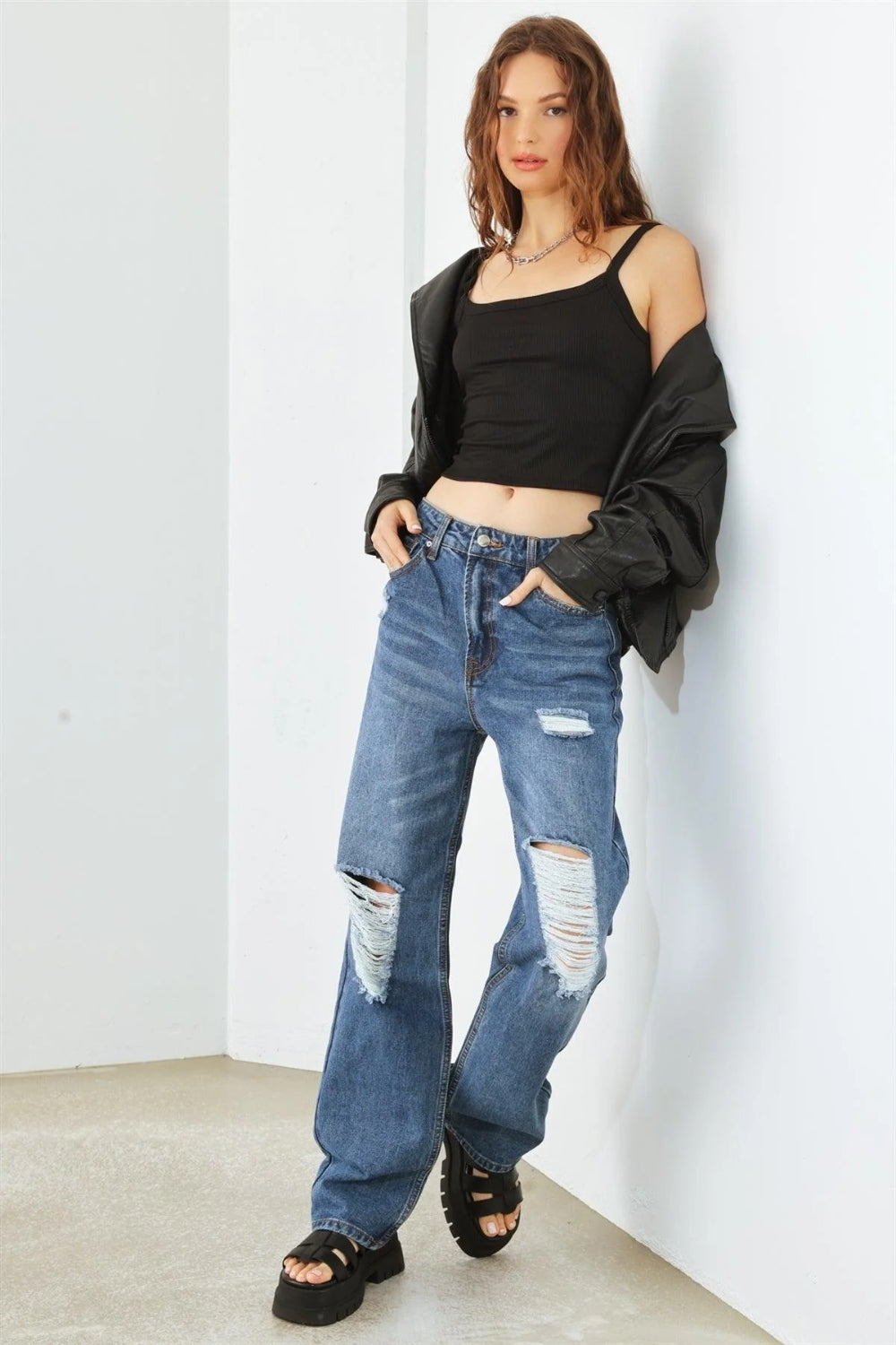 Hammer Distressed High Waist Jeans