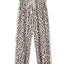 Leopard Lace Side Stripe Elastic Waist Jogger Pants