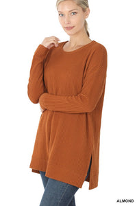 Brushed Thermal Waffle Round Neck