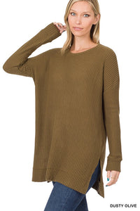 Brushed Thermal Waffle Round Neck