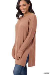 Brushed Thermal Waffle Round Neck