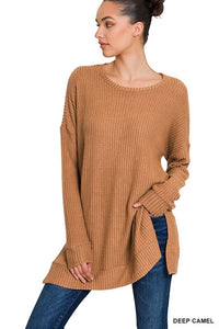 Brushed Thermal Waffle Round Neck