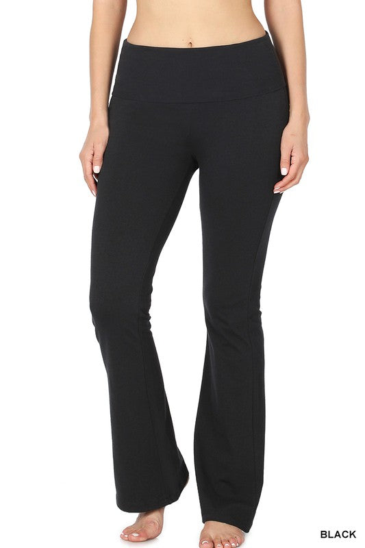 Fold Over Yoga Flare Pants