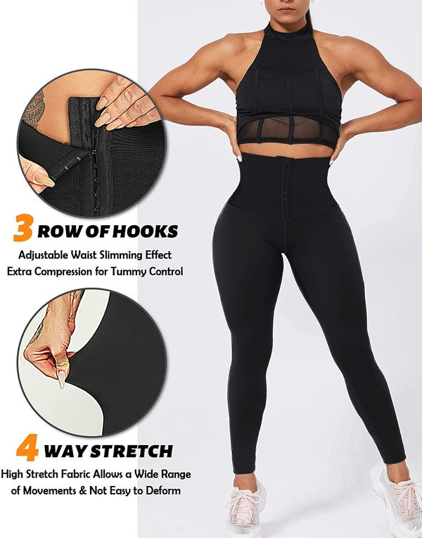 BLACK Tummy control shaping leggings (premium cotton)
