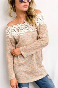 Lace Top Sweater