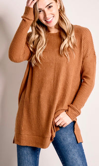 Brushed Thermal Waffle Round Neck