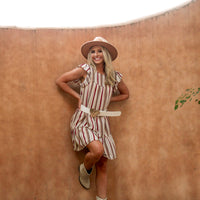 Kayleigh Dress- Autum Stripes