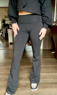 Fold Over Yoga Flare Pants