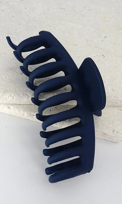 Matte French Claw Clip - Navy